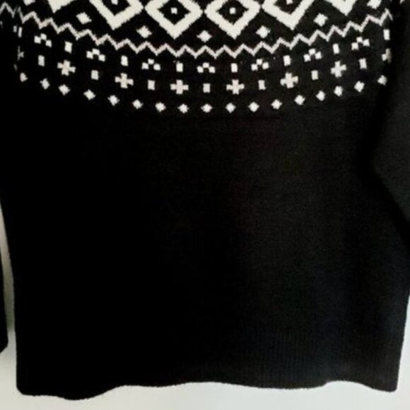 NWT EVRI  2X Black Print Knit Pullover Long Sleeve Oversized Cozy Sweater - Picture 7 of 10